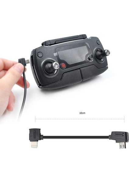 Djı Mavic Pro Ios Veri Kablosu 10 cm Telefonlar Için Siyah Renk