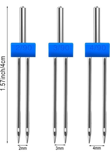 Ikili Çift Nervür Iğnesi (2mm/90-3mm/90-4mm/90)