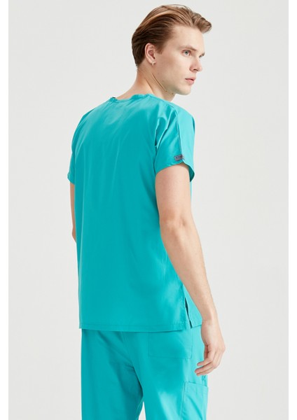 Benetton Yeşili Yeni Model Tek Üst Terikoton Ince Kumaş Dr Greys Kesim Forma modelleri