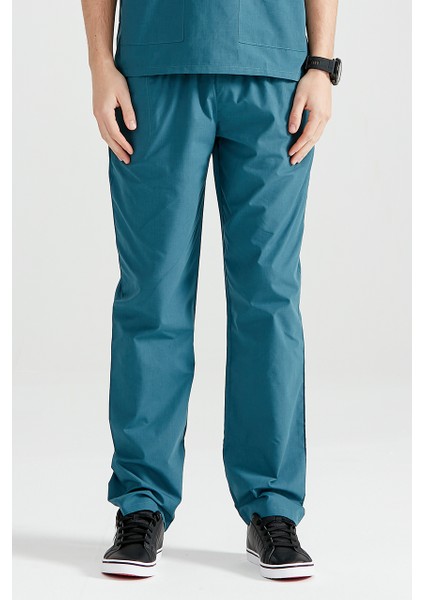 Petrol Yeşili Tek Alt Terikoton Ince Kumaş Renkli Dr Greys Kesim Forma