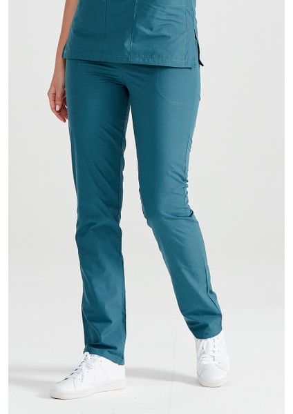 Petrol Yeşili Tek Alt Terikoton Ince Kumaş Renkli Dr Greys Kesim Forma fırsatları