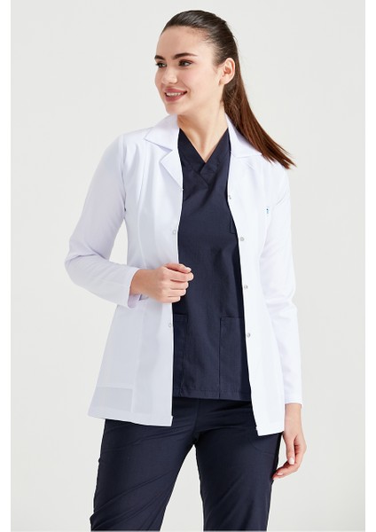 Kadın Uzun Kol Ceket Yaka Kısa Boy Laboratuvar Önlük fiyatları