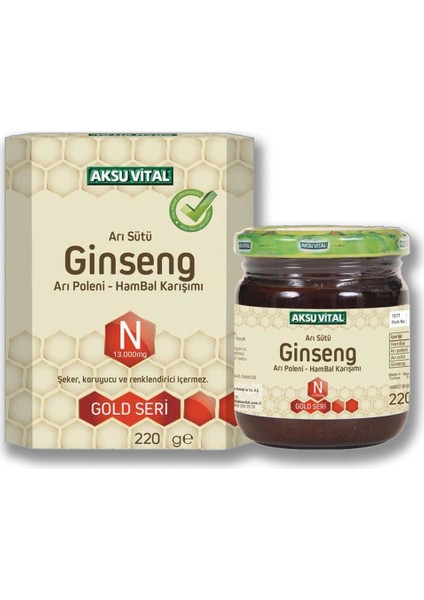 Arı Sütü Polen Ginseng & Ham Bal Karışımı 2 x 220 gr fiyatları