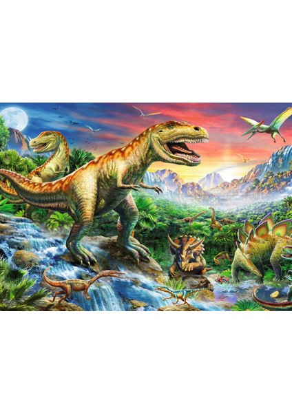 Dinazorlar 4 1000 Parça Ahşap Puzzle Yapboz