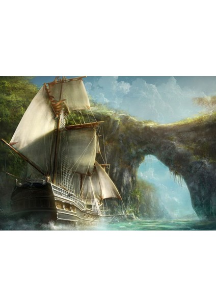 Gemi 1000 Parça Ahşap Puzzle Yapboz