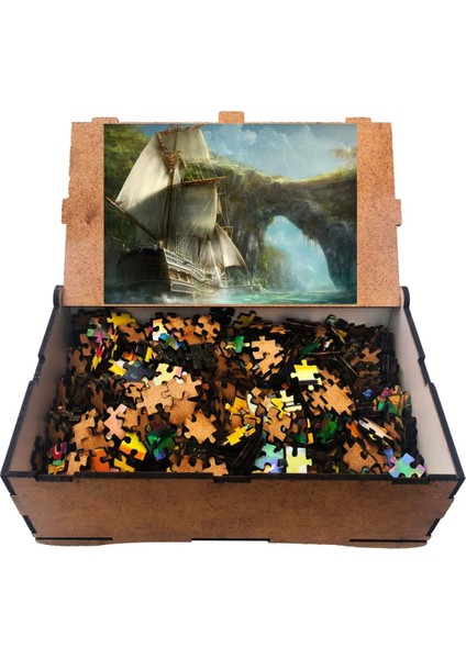 Gemi 1000 Parça Ahşap Puzzle Yapboz