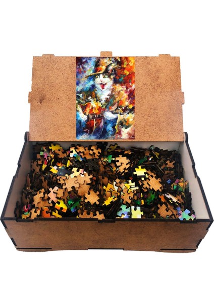 Gitarist 2 1000 Parça Ahşap Puzzle Yapboz