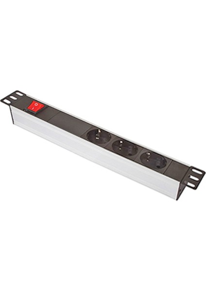 1u 10'' 3 Priz Modulü Kablolu ve On/off Switch Li