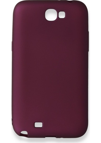 Samsung Galaxy Note 2 / N7100 Kılıf Rubber Silikon - Mürdüm