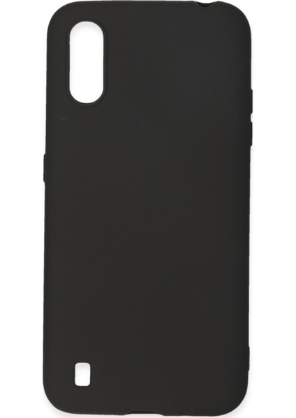 Yeni Case Samsung Galaxy A01 Kılıf Rubber Silikon - Siyah