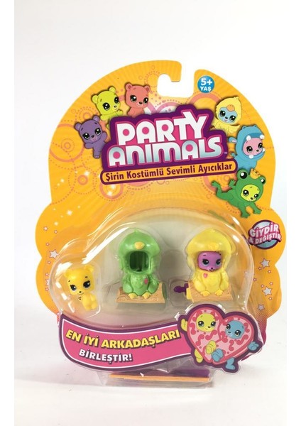 Party Animals 3'lü Figür Set - 60725