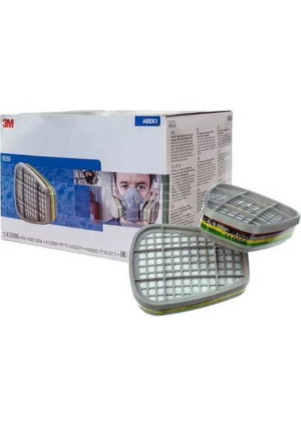 3m 6059 Abek1 Organik,inorganik,asit,amonyak Gazı ve Buhar Filtre