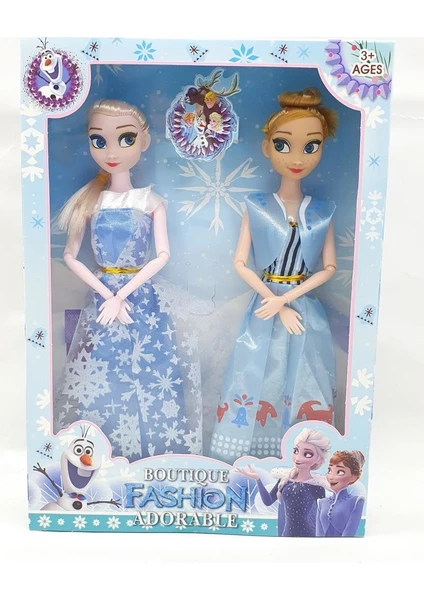 Can Ali Toys Frozen Anna  Elsa 30 cm Figür Set - 1017B