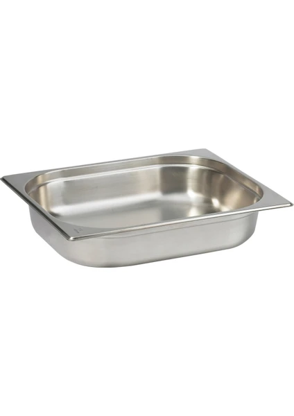 Natsan-Paslanmaz Çelik Gastronom Küvet Gn 1/2-40 (32,5 x 26,5 x 4 Cm)