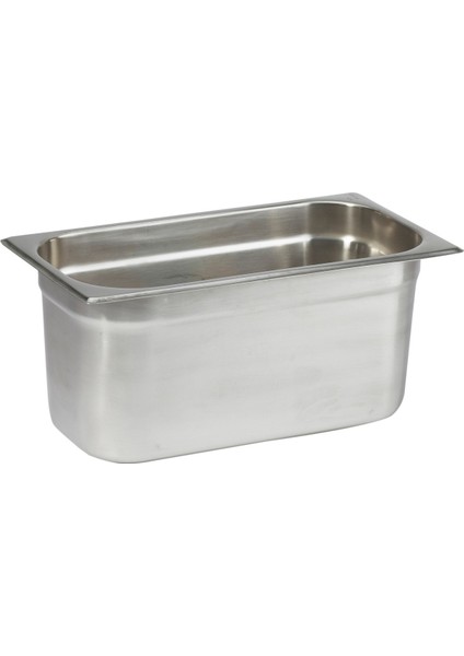 -Paslanmaz Çelik Gastronom Küvet Gn 1/3-150 (32,5 x 17,6 x 15 Cm)