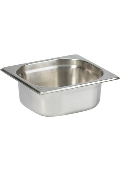 -Paslanmaz Çelik Gastronom Küvet Gn 1/6-65 (17,6 x 16,2 x 6,5 Cm)