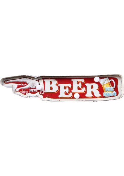 Beer Yön Tabelası Pano Vintage LED Ampülü Hediyelik