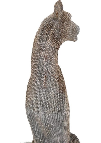 Modern Dekoratif Leopar Biblo Masaüstü Süsü Gümüş Renk fiyatları