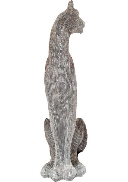 Modern Dekoratif Leopar Biblo Masaüstü Süsü Gümüş Renk modelleri