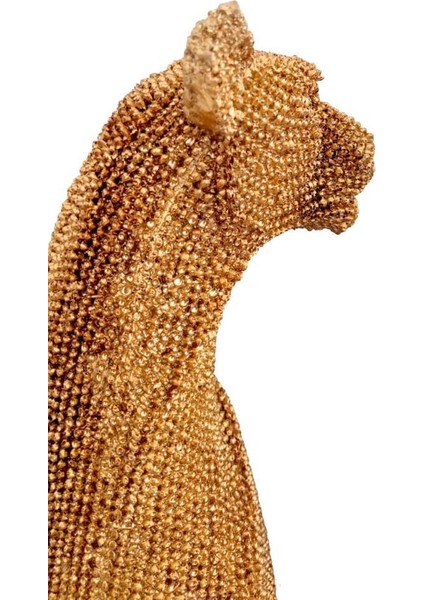 Modern Dekoratif Leopar Biblo Masaüstü Süsü Altın Renk