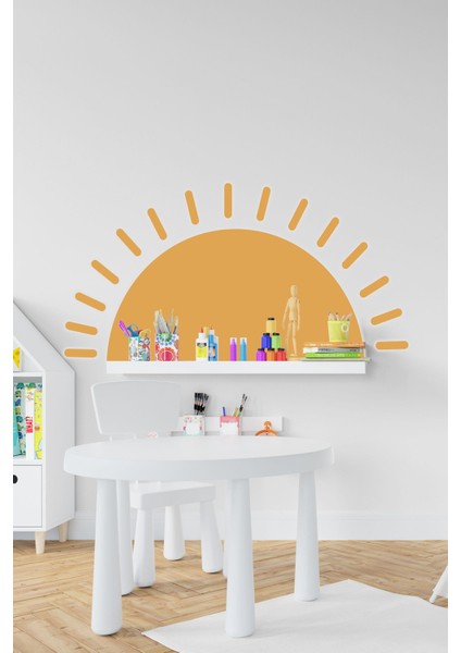 Küllü Sarı Güneş Çocuk Bebek  Odası Duvar Sticker (58X100 Cm)