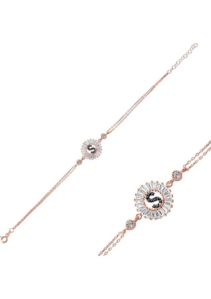 Öze Dönüş Baget Taşlı Rose Ş Harfi Bileklik fiyatları