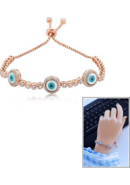 Üçlü Nazarlı Suyolu Asansörlü Bileklik fiyatları