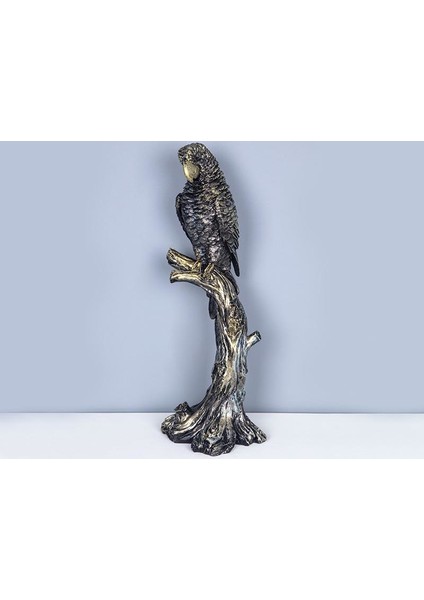 Dekoratif Polyester 46 x 14 x 19 cm Bronz Rengi Papağan HBO003