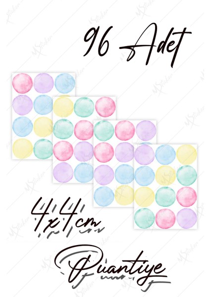 Suluboya Desenli Açık Renkli Puantiye Çocuk Odası Duvar Sticker modelleri