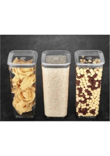 Sude Kare Saklama Kabı Seti 3 x 1700 ml. VP-265