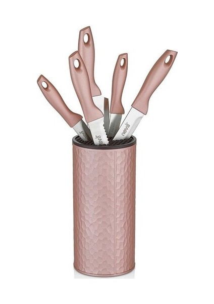 N2471 Sweet Petek Rose Chocolate 6' Lı Bıçak Seti