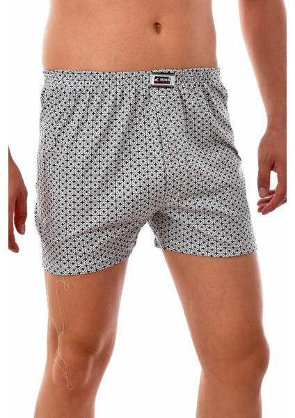 Seher 12 Adet 0007 Erkek Pamuklu Desenli Boxer