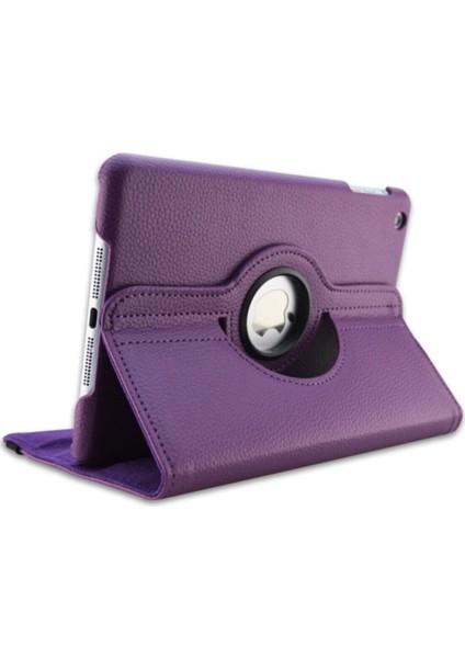 Ipad Pro 12.9 2020 Uyumlu 360 Derece Dönerli Deri Görünüm Mor Tablet Kılıfı modelleri
