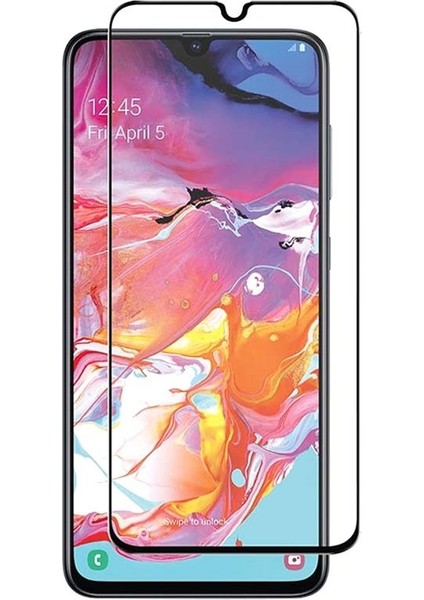 Samsung Galaxy A70 (A705) Ekran Koruyucu Seramik Nano 9d Tam Kaplama Siyah