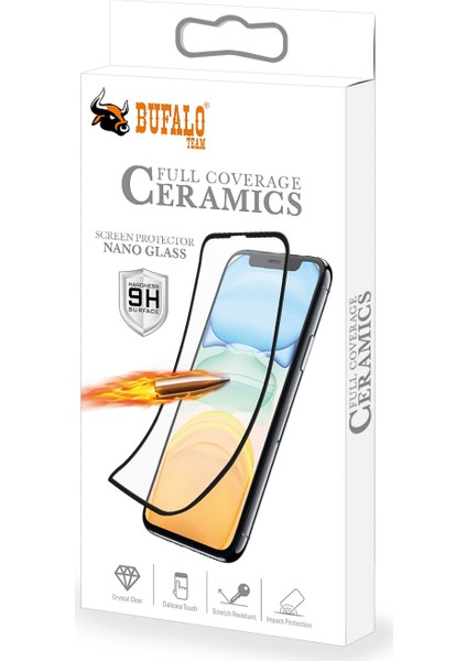 Samsung Galaxy A70 (A705) Ekran Koruyucu Seramik Nano 9d Tam Kaplama Siyah