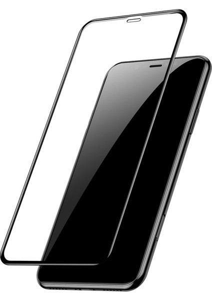 iPhone 11 Pro Max Ekran Koruyucu Seramik Nano 9d Tam Kaplama Siyah