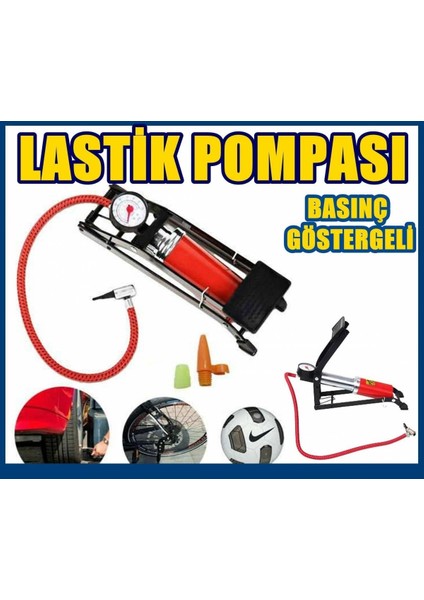 Bisiklet Pompa Top Şişirme Hava Ayak Pompası