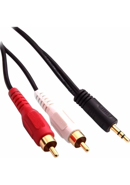 Hq Speed 2rca 3,5mm 1.5 Metre Stereo Kablo Gold