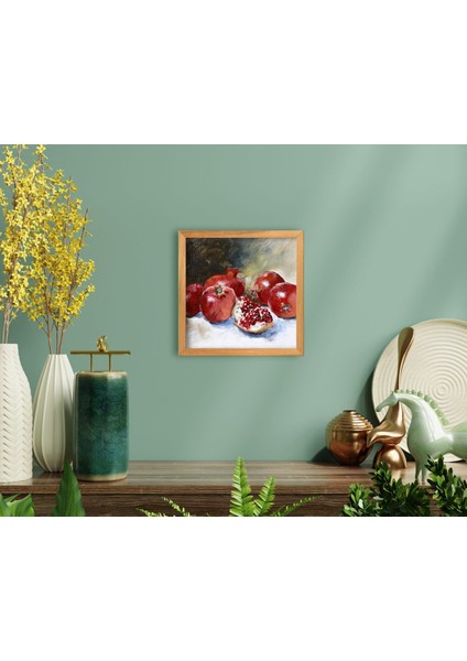 Gift Nar El Yapımı Ahşap Çerçeveli Tablo-1