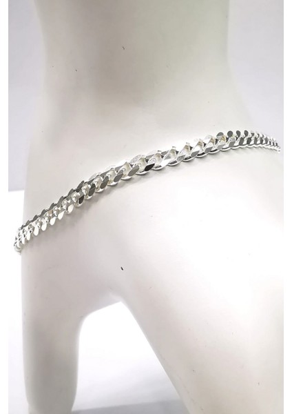 Silver Unisex Gurmet 4,4 mm Gümüş Bileklik
