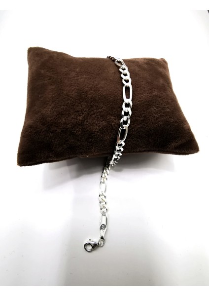 Silver Erkek Figaro Gümüş Bileklik 4,4 mm fiyatları