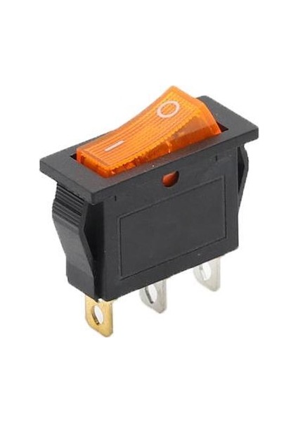 Kcd3 Tekli Dar Işıklı On/off Anahtar - Sarı IC-113