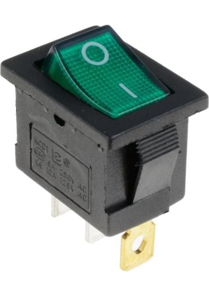 Kcd1-1 Yeşil Işıklı On/off Anahtar 3 Pin IC-118