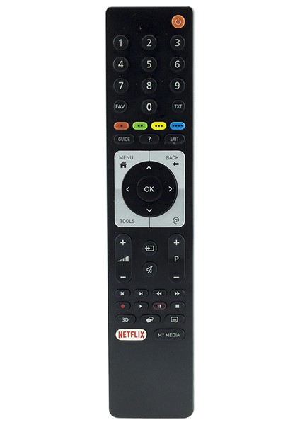 Arçelik-Beko Rc 3304805/01B RM-L271B Netflıx Tuşlu Lcd-Led Tv Kumanda