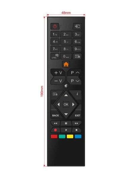 Vestel B2018F73-1-2 30101638-RC 39105 30100821-RC 39105 Siyah Lcd-Led Tv Kumanda