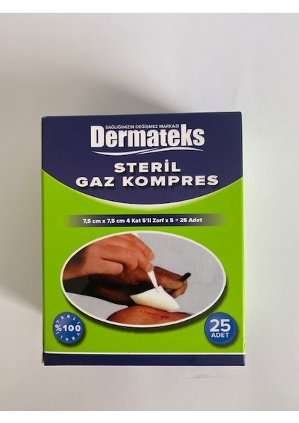 Steril Gaz Kompres 7,5 cmx7,5 cm 25 Adet