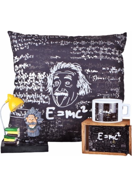 Einstein Temalı Lamba Einstein Kutulu Kupa Einstein Büyük Yastık