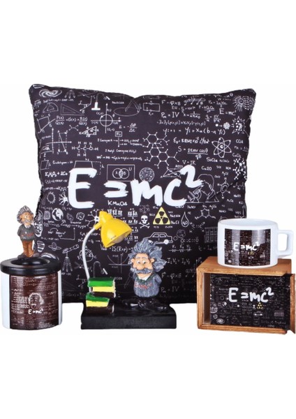 Einstein Lamba Einstein Büyük Yastık Kutulu Kupa Einstein Kalemlik