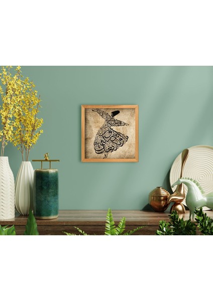 Gift Semazen El Yapımı Ahşap Çerçeveli Tablo-1