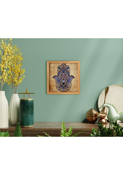 Gift Fatmanın Eli El Yapımı Ahşap Çerçeveli Tablo-5